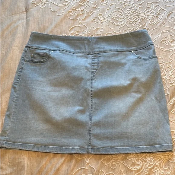 Mini Blue Denim Pencil Skort - Picture 1 of 6